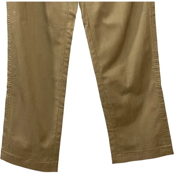 109. BCBG Denise The Tuxedo Cotton Khaki Pant Trousers Size 0 Straight Low Rise - Picture 5 of 12